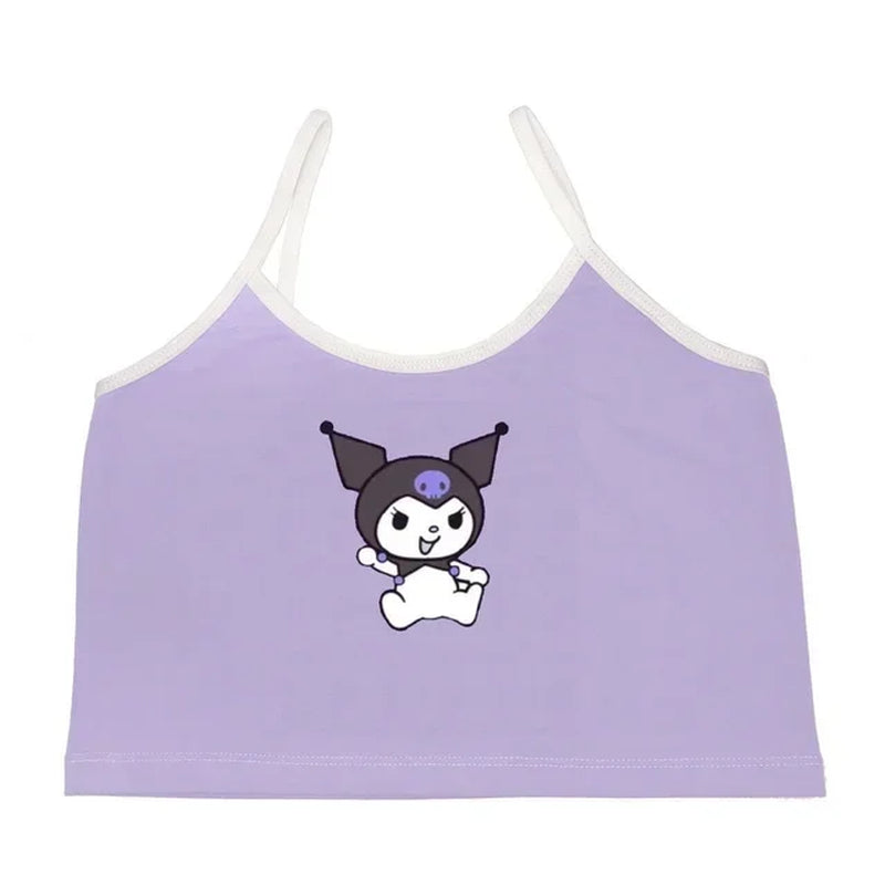 Sanrio Hello Kitty Y2K Aesthetic Crop Top - Kawaii 2000s Blouse Inspired by BTS and Bratz Fashion for Women 2022